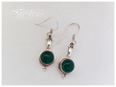 Green Calcedoney earing